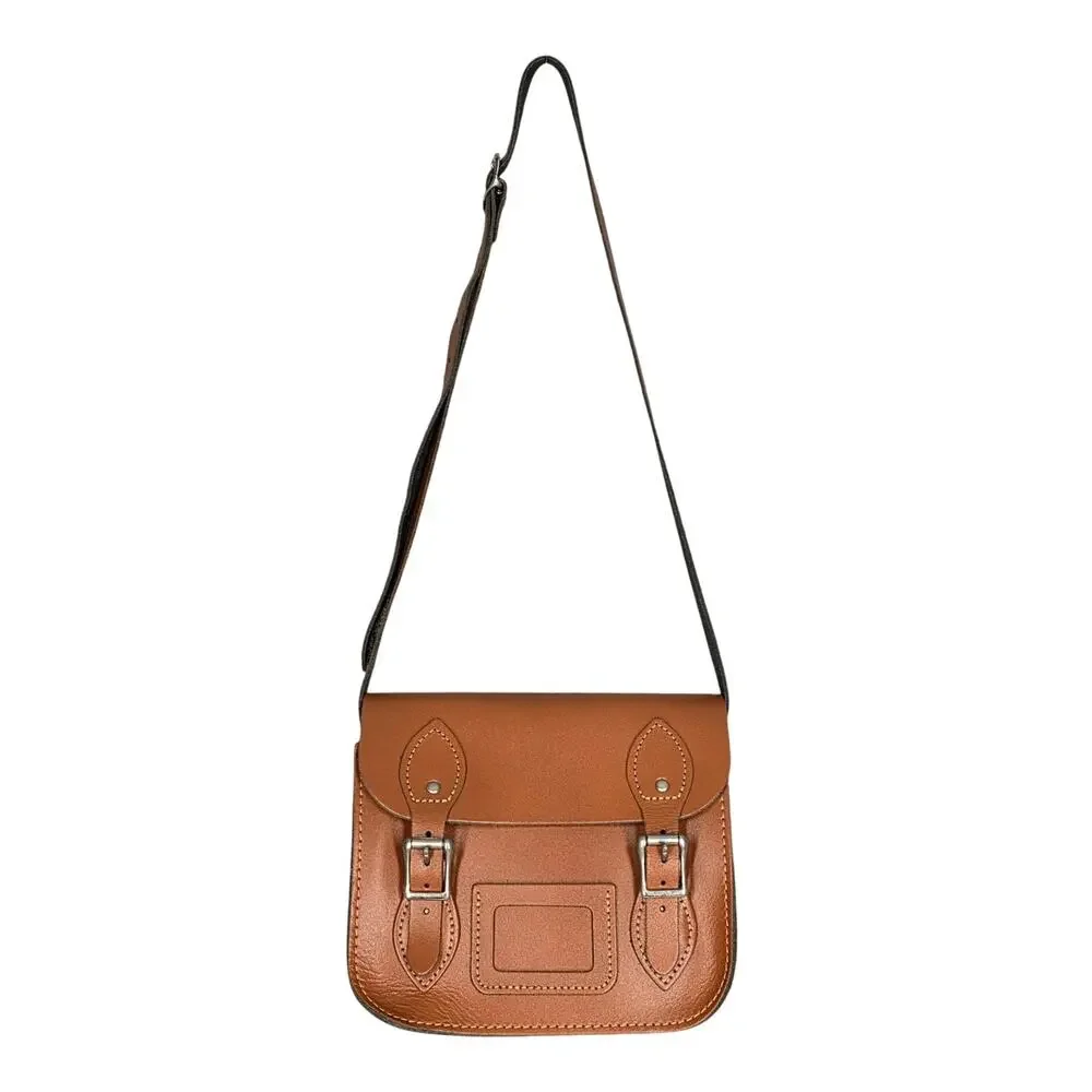 THE LEATHER SATCHEL CO. HAND‑CRAFTED ENGLISH LEATHER SATCHEL – BROWN – 8